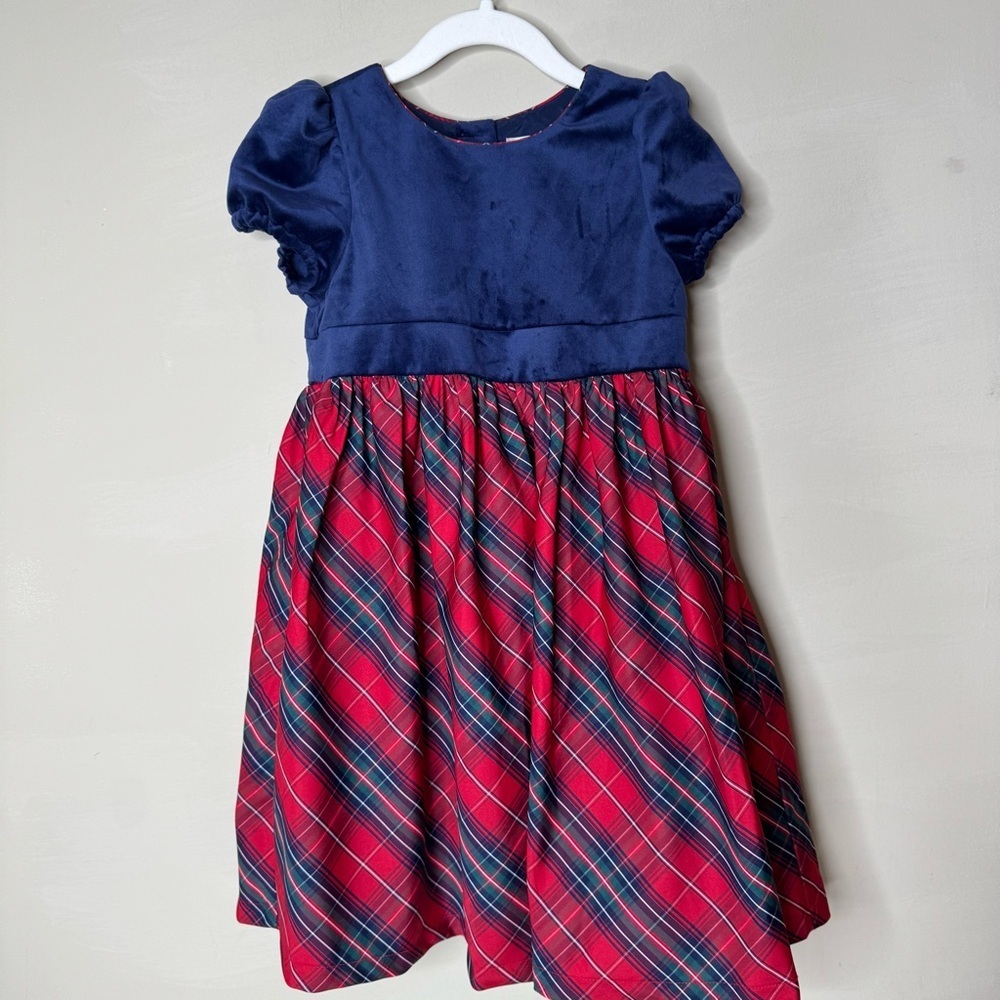 Max Studio Kids Holiday Dress Girls 8 Red Green Blue